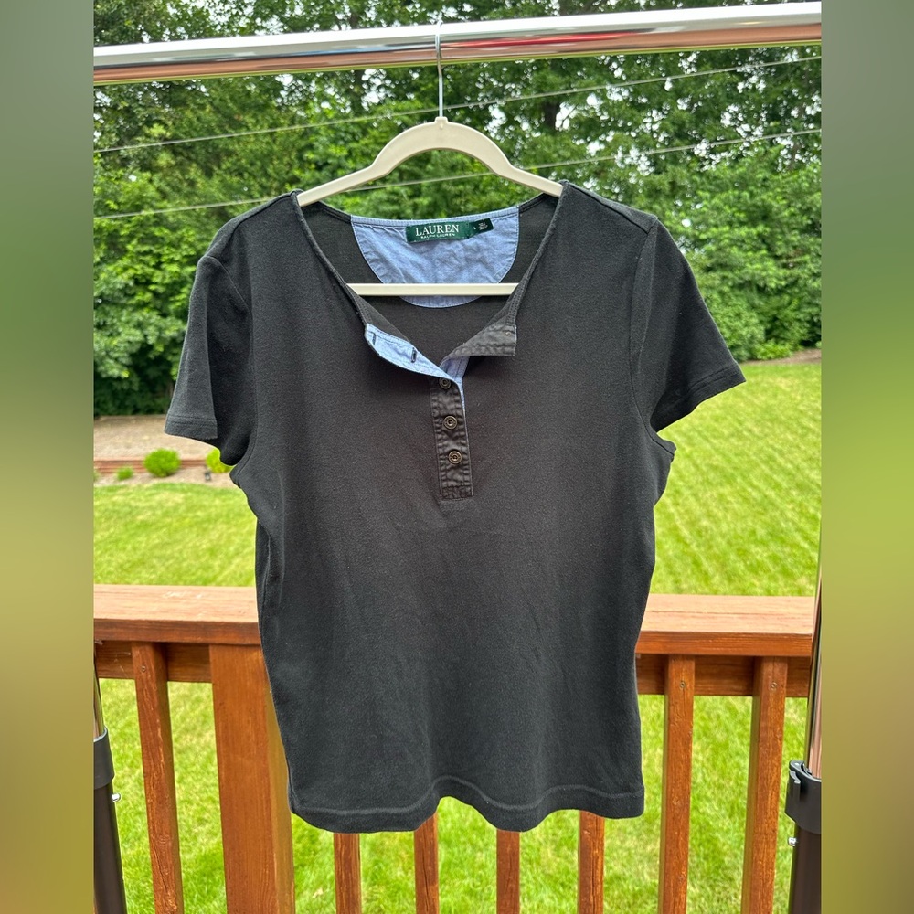 Ralph Lauren Black Short Sleeve Top